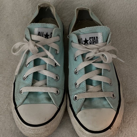 Converse Womens Size 6 Mens 4 All Star Chuck Taylor Low Top Teal Turquoise - Picture 4 of 8